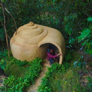 I Build The Most Beautiful Snail Shell-shaped Home Shelter