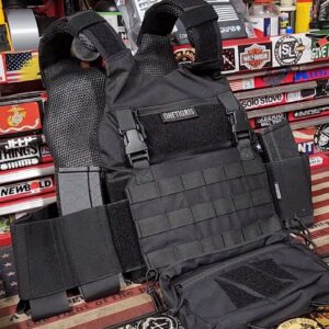 OneTigris Low Profile Tactical Plate Carrier with Side Elastic 8 rifle 8 pistol Magazine Carrier