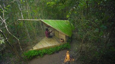 I Build The Most Beautiful Home Shelter to Enjoy a Life in The Wild by Ancient Skills