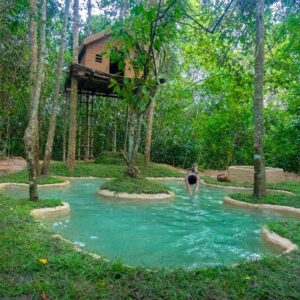 Build The Most Beautiful Swimming Pool for Tree House by Ancient Skills