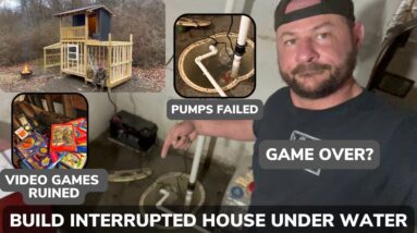 Solo 3 Day Overnight Battling a House Flood While Improving the Off-Grid Camp and Buffalo Chicken