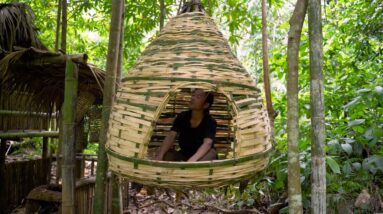 60 Days Survival Challenge - Building Bird Nest House Avoids Beasts Dangerous