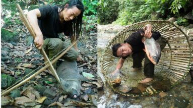 60 Days Solo Bushcraft - What does JUNGLE MAN eat to survive in the forest?