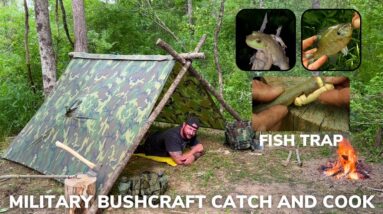 Solo Overnight Using Old School Military Gear and Frog Legs Eggs and Cheese