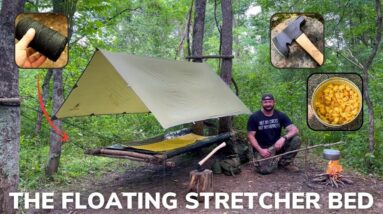 Solo Overnight Building a Floating Stretcher Using Thin Twine and Buffalo Mac and Cheese