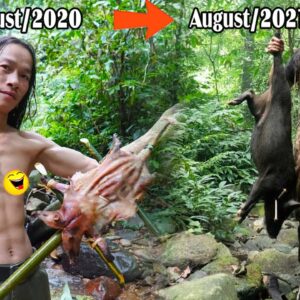 Primitive technology - The 6 month survival challenge in the jungle(full video)
