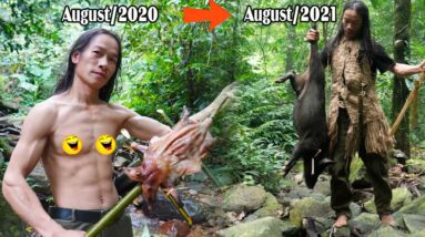 Primitive technology - The 6 month survival challenge in the jungle(full video)