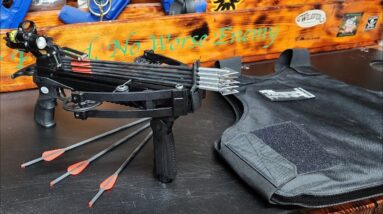 Automatic Crossbow Pistol VS Bulletproof Vest
