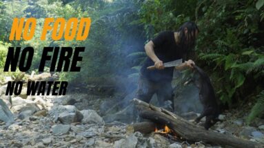 Solo Survival - No Fire, No Food, No Water, Fighting The Harsh Weather, facing Survival #10
