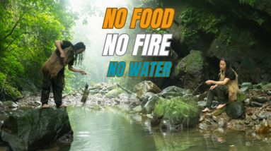 Solo Survival - No Fire, No Food, No Water, Fighting The Harsh Weather, facing Survival #15