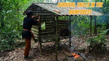 Survival Skills In The Rainforest (No Food, No Water, No Shelter) Survival Challenge #1
