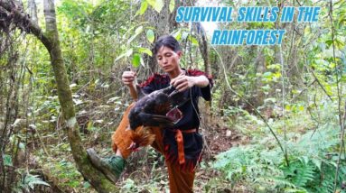 Survival Skills In The Rainforest (No Food, No Water, No Shelter) Survival Challenge #9