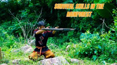 Survival Skills In The Rainforest No Food, No Water, No Shelter Survival Challenge #25