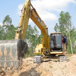Power Tools - Caterpillar 312B Excavator Loading Mercedes And MAN Trucks