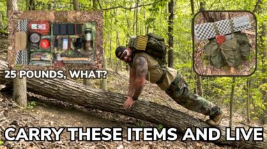 Solo Overnight Using an Ultralight 25 Pound Bushcraft Gear Loadout in the Woods