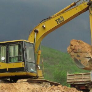Video Excavator 2024 _ Caterpillar E120B Excavator Loading Mercedes And MAN Trucks