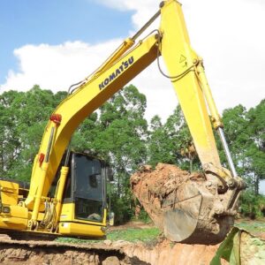 Video Excavator 2024 Digging In The Pond _ KOMAT'SU PC 130 And Land Trucks