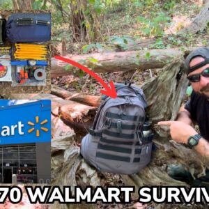 Solo Overnight Using a $170 Walmart Survival Kit In The Woods Part 1