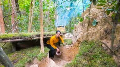 Girl Builds The Most Secret Underground Home by Ancient Skills