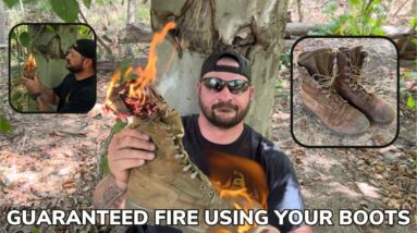 How To Make an Emergency Fire with Your Boots