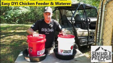 Easy DYI Chicken Feeder & Waterer