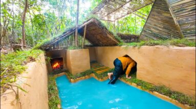 I Built The Most Secret Underground Tunnel House under Bamboo Villa