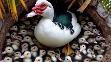 Amazing! 30 Ducklings Hatch From Eggs _ Found Duck Nest Hatching a Lot Of Baby Ducks #survivalfarm