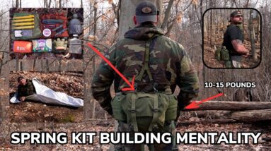Military Survival Kit Mentality with 15 Pounds of Gear. Stay Alive with These Items