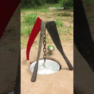 Survival Skills: Underground parrot trap #birds #parrottrap #outdoors #underground