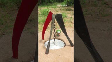 Survival Skills: Underground parrot trap #birds #parrottrap #outdoors #underground