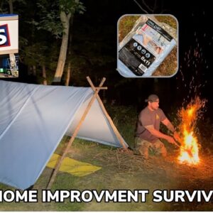 Solo Overnight Using Lowes Survival Gear in the Woods