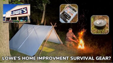 Solo Overnight Using Lowes Survival Gear in the Woods