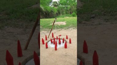 Survival Skills: SMART idea with Underground parrot trap #shorts