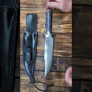 Survival Hunting Knife with Sheath, Handmade 15-inch Full Tang D2 Fixed Blade Tactical Bowie Knife