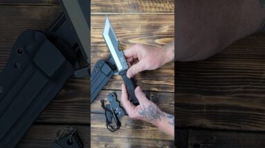 Fixed Blade Knife with Sheath, Survival Knife with Rubber Handle, 11" & ferro rod Full Tang 420HC