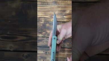 Eafengrow EF16 Folding Knife Flipper Ball Bearing Point D2 Blade G10 Handle with Pocket Clip (Jade)