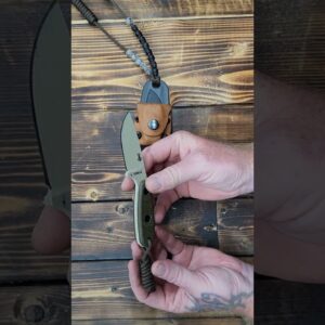 ESEE Izula Fixed Blade Knife w/Molded Polymer Sheath and Clip Plate Desert Tan