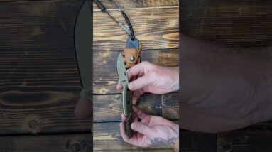 ESEE Izula Fixed Blade Knife w/Molded Polymer Sheath and Clip Plate Desert Tan