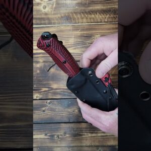Holtzman's Gorilla Survival Mandrill Fixed Knife with Sheath, Fire Starter, G10 Scraper & Paracord