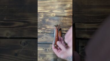 TACTICAL GEARZ EDC Damascus Steel Pocket Folding Knife, Natural Rosewood Handle, 107 VG10 Damascus