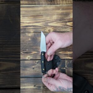 NedFoss PIONEER EDC Fixed Blade Knife with Sheath, 3.4" 14C28N Steel Hunting Knife with G10 Handle