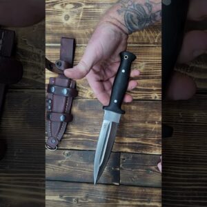 GCS Handmade Double Edge Knife Full Tang Black Micarta D2 Steel Sheath,  👇 https://amzn.to/4oIrB89