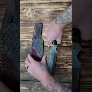 BLACK WOLF KNIVES Handmade TWIST Damascus Steel Knife, Colored Bone Handle https://amzn.to/448NhCe