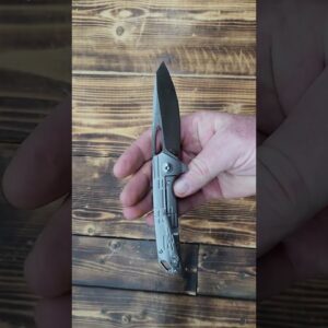 3.3" D2 Steel Blade Titanium Handle Pocket Folding Knife w Frame Lock, PK-01 https://amzn.to/4adiJTD