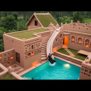 Building The Most Amazing Underground Water Slide Park Swimming Pool Villa