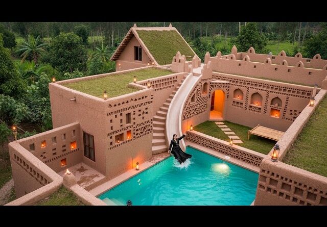 Building The Most Amazing Underground Water Slide Park Swimming Pool Villa