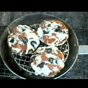 DIY Pizza on a Bagel Filmed with a 1995 JVC Camcorder