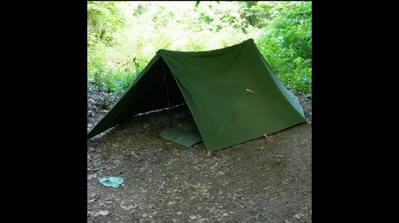 How To Set Up an Old School Military Pup Tent
