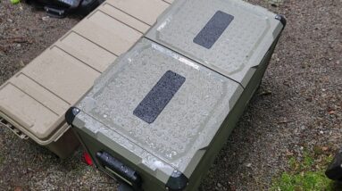 ICECO VL75ProD Olive 12V Heavy Duty Metal 79.2QT Fridge Freezer