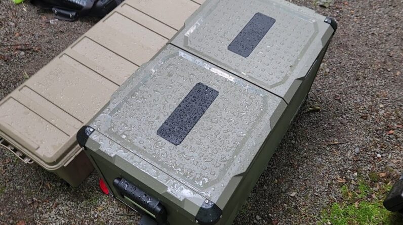 ICECO VL75ProD Olive 12V Heavy Duty Metal 79.2QT Fridge Freezer